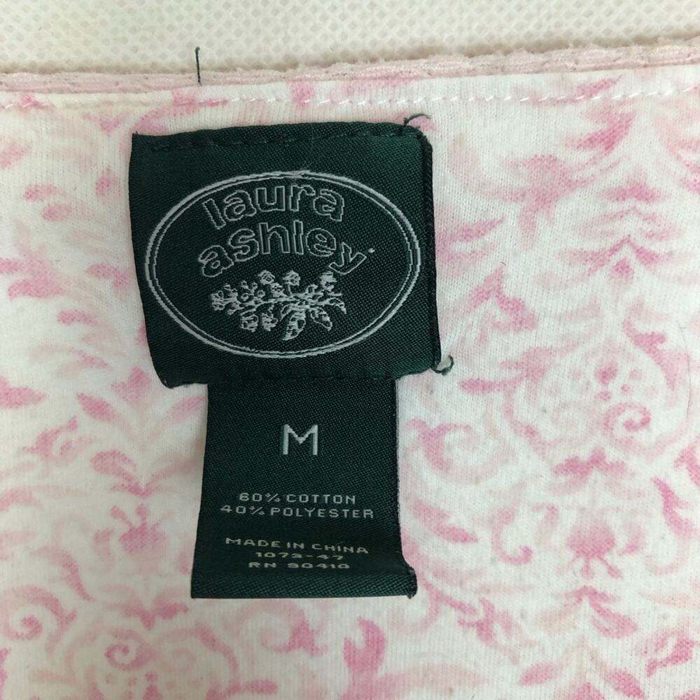 Laura Ashley Floral Henley Sleep Shirt Womens Medium Soft Cozy Breathable - Picture 3 of 4